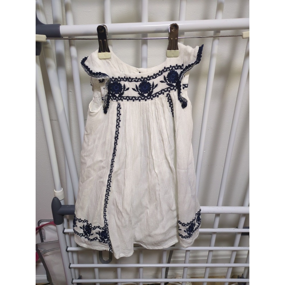 Artisan NY Toddler Girls Sleeveless White Lined Embroidered Dress Size 12 Month